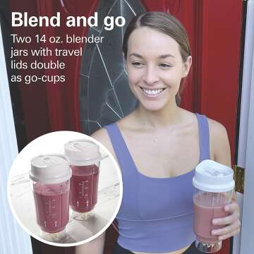 Hamilton Beach 51102V Personal Blender 14 oz BPA-Free
