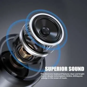 Portable 61 Key Keyboard Piano for Beginners - Fun & Quality