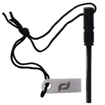 Schrade Delta Class Fire Starter 4in with 2.3in Ferro Rod with Non-Slip Grip with striker For Outdoor Survival and camping