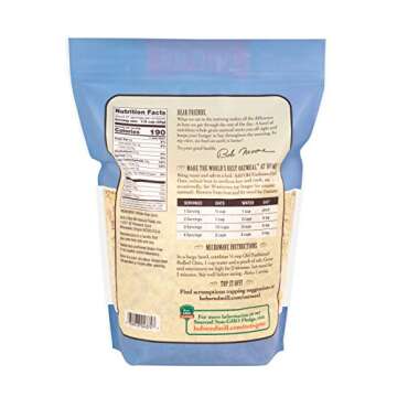 Bob's Red Mill Gluten Free Old Fashioned Rolled Oats, 52oz (Pack of 1) - Non GMO, Whole Grain, Vegan...