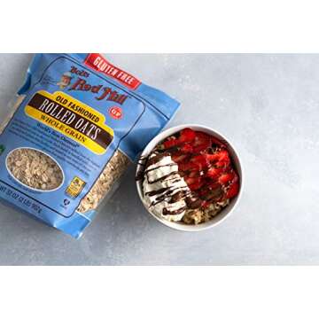 Bob's Red Mill Gluten Free Old Fashioned Rolled Oats, 52oz (Pack of 1) - Non GMO, Whole Grain, Vegan, Kosher