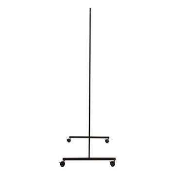 Factory Direct Partners 12793-BK Clear 3/16" Clear Acrylic Mobile Room Divider with Locking Casters for Social Distance