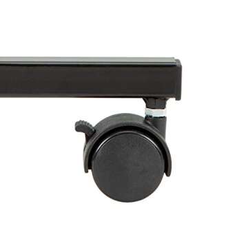 Factory Direct Partners 12793-BK Clear 3/16" Clear Acrylic Mobile Room Divider with Locking Casters for Social Distance