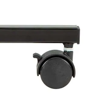 Factory Direct Partners 12793-BK Clear 3/16" Clear Acrylic Mobile Room Divider with Locking Casters for Social Distance