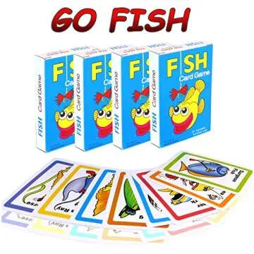 SN Incorp. Card Games for Kids - Hearts, Go Fish, and Old Maid Playing Cards - Educational for Boys and Girls for Party Favors, Goody Bag Filler, Prizes - Classic Card Games Set of 12