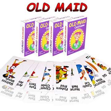 SN Incorp. Card Games for Kids - Hearts, Go Fish, and Old Maid Playing Cards - Educational for Boys and Girls for Party Favors, Goody Bag Filler, Prizes - Classic Card Games Set of 12