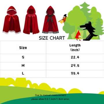 LMYOVE Girls Little Red Riding Hood Cloak Costume, Kids Halloween Christmas Cape (Small, Red)