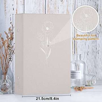 Lanpn Photo Album 4x6 300 Pockets, Linen Photo Albums Holds 300 Horizontal Pictures Only Beige