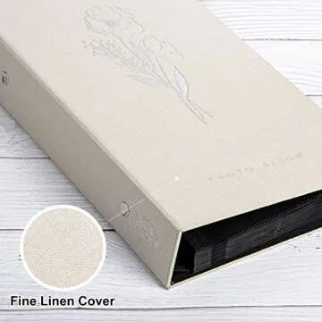 Lanpn Photo Album 4x6 300 Pockets, Linen Photo Albums Holds 300 Horizontal Pictures Only Beige