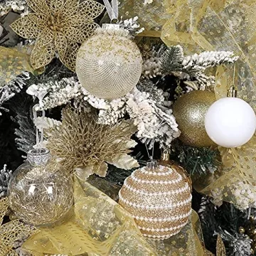 ISULIFE Shatterproof Champagne Christmas Ornaments (6ct)