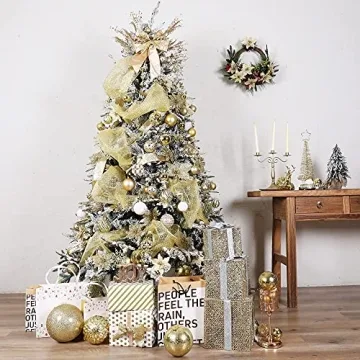 ISULIFE Shatterproof Champagne Christmas Ornaments (6ct)