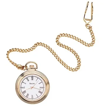Bulova B2662 Ashton Gold-Tone Pocket Watch with Box