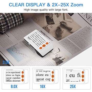 Eyoyo Digital Magnifier Portable Electronic Video Magnifier Reading Aids 3.5 Inch LCD Screen for Low...