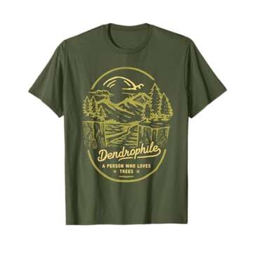 Outdoorsy Vintage Gift Mountains Dendrophile Definition T-Shirt
