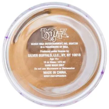 Bratz Glass Tumbler with Bamboo Lid and Straw - 16 Oz