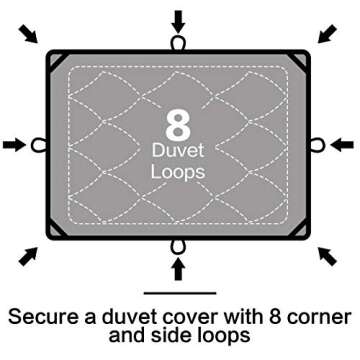 TEKAMON All Season Cal King Comforter Winter Warm Summer Soft Quilted Down Alternative Duvet Insert Corner Tabs, Machine Washable Luxury Fluffy Reversible Collection for Hotel, Black