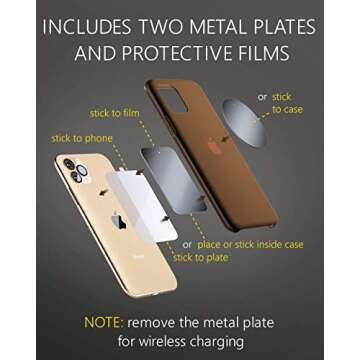 Air Vent Car Phone Mount Holder - Locking Cell Phone Car Mount Universal for Any Smartphone, iPhone, Android - Clip On Car Phone Holder for Dashboard (Magnetic)