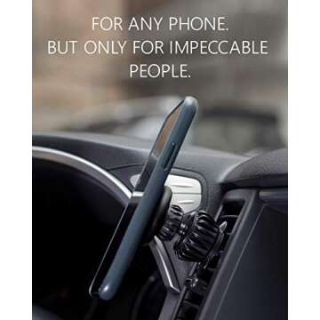 Air Vent Car Phone Mount Holder - Locking Cell Phone Car Mount Universal for Any Smartphone, iPhone, Android - Clip On Car Phone Holder for Dashboard (Magnetic)