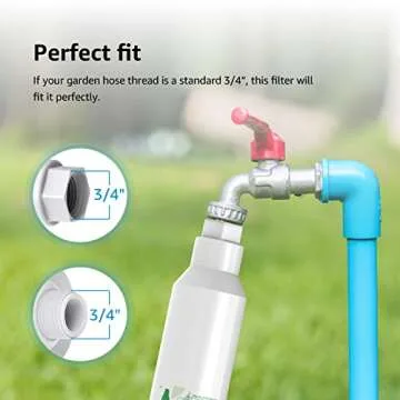 Filterlogic Garden Hose Water Filter, Compatible with Mist Cooling System, Improve Plants Health, Re...