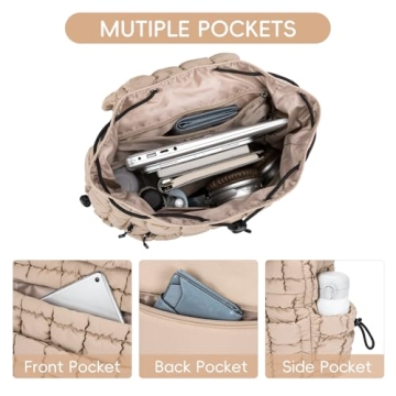 CLUCI Puffy Quilted Backpack - Stylish and Lightweight