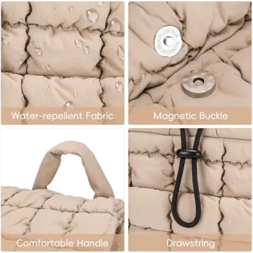 CLUCI Puffy Quilted Backpack - Stylish and Lightweight