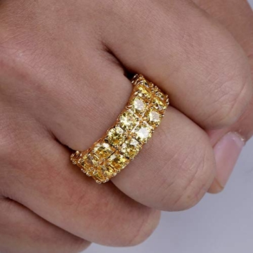 TOPGRILLZ 9mm Iced Gold Engagement Ring for Couples
