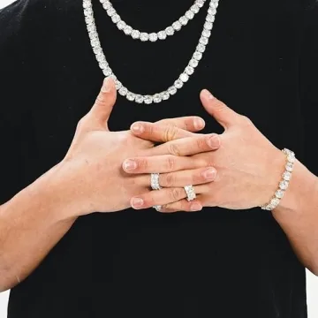 TOPGRILLZ 9mm Iced Gold Engagement Ring for Couples