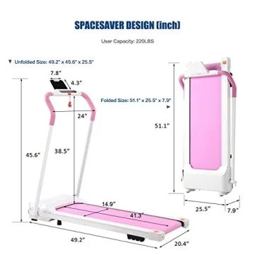 Compact Folding Treadmill for Convenient Home Workouts