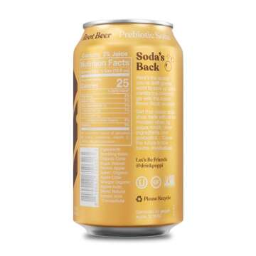 Poppi Sparkling Prebiotic Soda Beverage with Apple Cider Vinegar, Seltzer Water and Fruit Juice, Root Beer Flavor, 12 oz, Pack of 12, Packaging May Vary