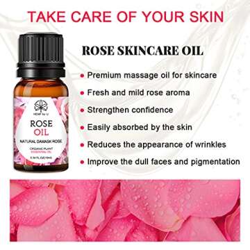 Gua Sha Facial Tools & Rose Gua Sha Oil in One Set, Rose Quartz Jade Stone Facial Skin Care Products to Reduces Puffiness Muscle and Promotes Blood Flow - with Nice Travel Pouch