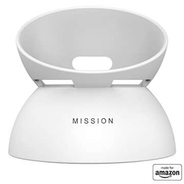 Echo Dot (5th Gen) with clock Cloud Blue with White Battery Base