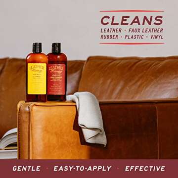 Leather Honey Complete Leather Care Kit Including 8 oz Cleaner and 8 oz Conditioner for use on Leather Apparel, Furniture, Auto Interiors, Shoes, Bags and Accessories