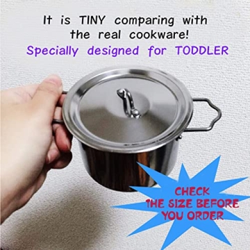 Kids Pots and Pans Set for Toddler Kitchen Play