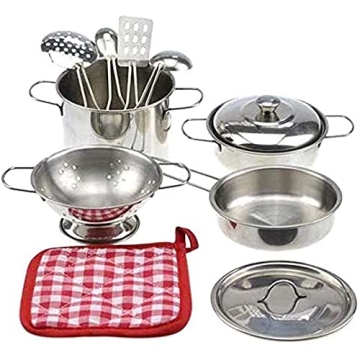 Kids Pots and Pans Set for Toddler Kitchen Play