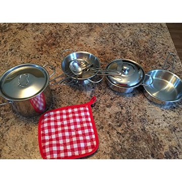 Kids Pots and Pans Set for Toddler Kitchen Play
