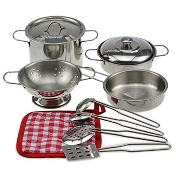 Kids Pots and Pans Set for Toddler Kitchen Play