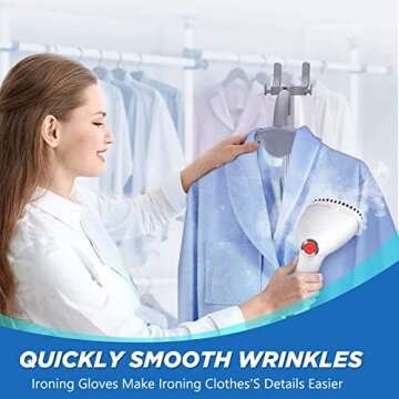30S Fast Heat-up Remove Wrinkles Steamer for Clothes 30 mins Continuous Steam, 1350W Handheld Clothes Steamers for Home Curtains Clothes with 380ML Detachable Water Tank and Heat Insulation Gloves