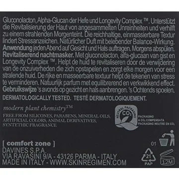 Rejuvenating Skin Regimen Night Detox Face Mask for Radiance