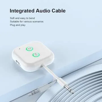 Airplane Bluetooth 5.3 Audio Transmitter Receiver,Supports 2 AirPods or Headphones with All 3.5mm Aux Jacks on Airplanes, Gym Equipment, TVs, & Gaming Consoles