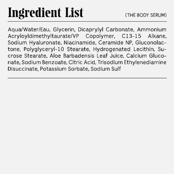 Nécessaire The Body Serum Hydration with Hyaluronic Acid