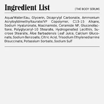 Nécessaire The Body Serum Hydration with Hyaluronic Acid