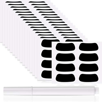 48 Pairs Sports Eye Black Stickers Eye Strips Sports Breathable Eye Stickers with 1 White Pencil for...