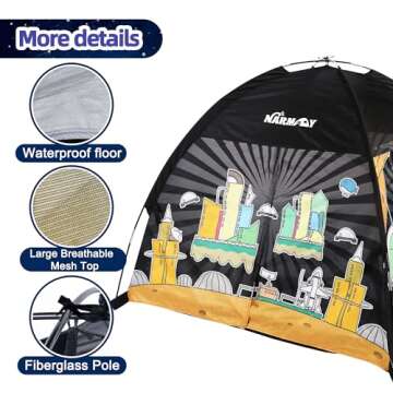NARMAY® Play Tent Space World Dome Tent for Kids Indoor/Outdoor Fun - 48 x 48 x 40 inch