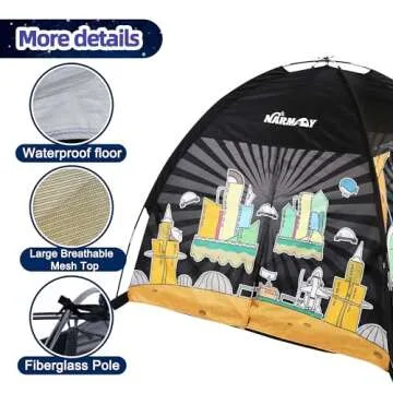 NARMAY® Play Tent Space World Dome Tent for Kids Indoor/Outdoor Fun - 48 x 48 x 40 inch