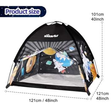 NARMAY® Play Tent Space World Dome Tent for Kids Indoor/Outdoor Fun - 48 x 48 x 40 inch