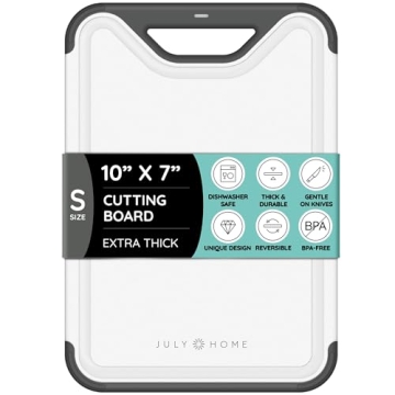 Dishwasher Safe Cutting Board - Compact, Non-Slip, Easy Grip