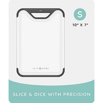 Compact Plastic Cutting Board with Juice Grooves