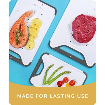 Compact Plastic Cutting Board with Juice Grooves