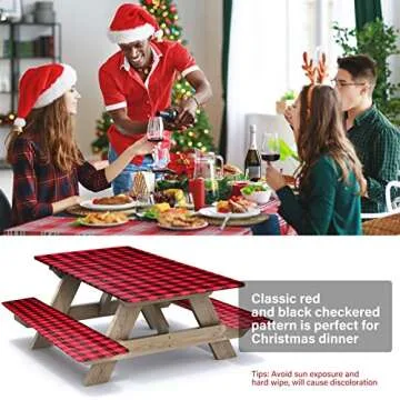 BBTO Vinyl Picnic Table and Bench Set for Outdoor Fun