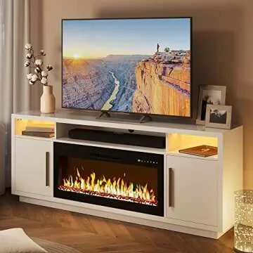 BELLEZE 70" Electric Fireplace TV Stand - Stylish & Functional